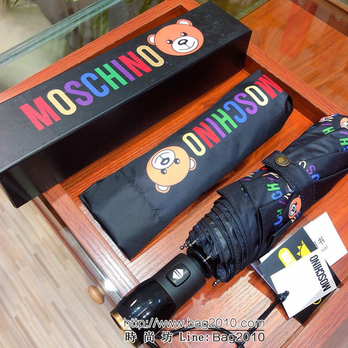 Moschino莫斯奇諾 防紫外線 全自動伸縮手柄 防雨防紫外線隔熱傘  sll1038